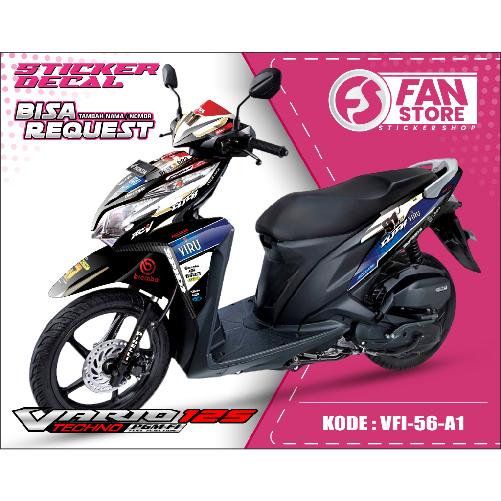 Sticker Decal Motor Vario 125 PGM FI - Sticker Full Body VARIO 125