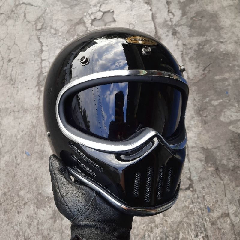 HELM CAKIL CUSTOM M30 RETRO KLASIK VINTAGE  PREMIUM QUALITY BAHAN FIBERGLASS