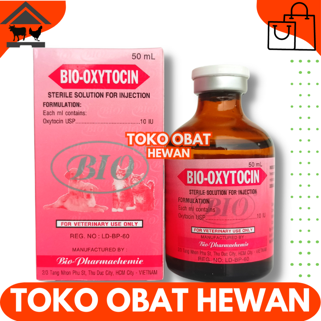 BIO OXYTOCIN 50ml - Hormon Perangsang Kontraksi Uterus dan Kelenjar Susu Hewan - Like Intracin