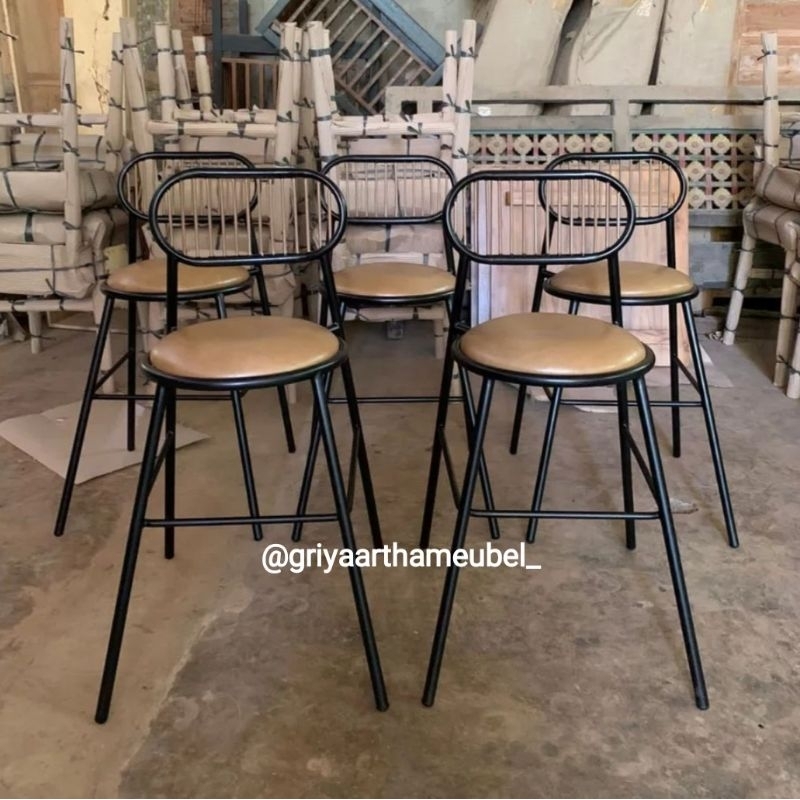 Kursi bar industrial Kursi bar besi Kursi tinggi terbaru