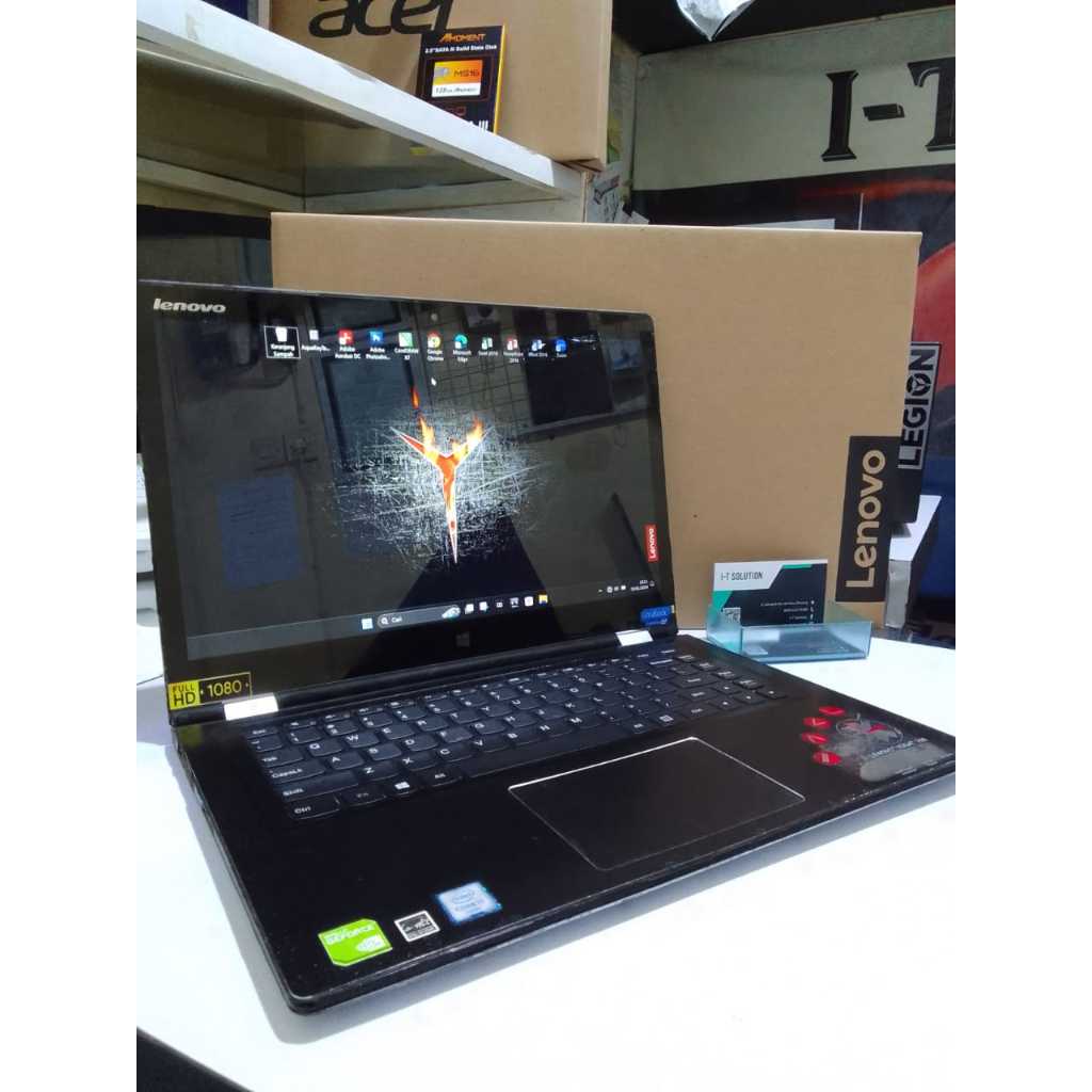 Laptop Gaming Lenovo Core i7 Layar Lipat Dual VGA Keyboard Backlight