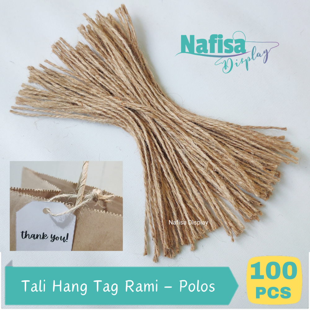 

Tali Hangtag Rami 20 25 30 Cm Isi 100 Pcs Untuk Label Dan Souvenir Goni Nafisa Display