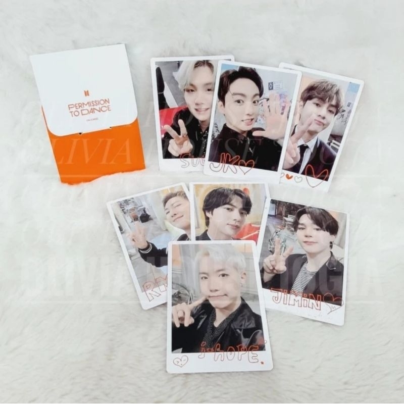 Photocard BTS Permission To Dance Concert BTS A Mini Photocard Permission To Dance Concert BTS A Ora
