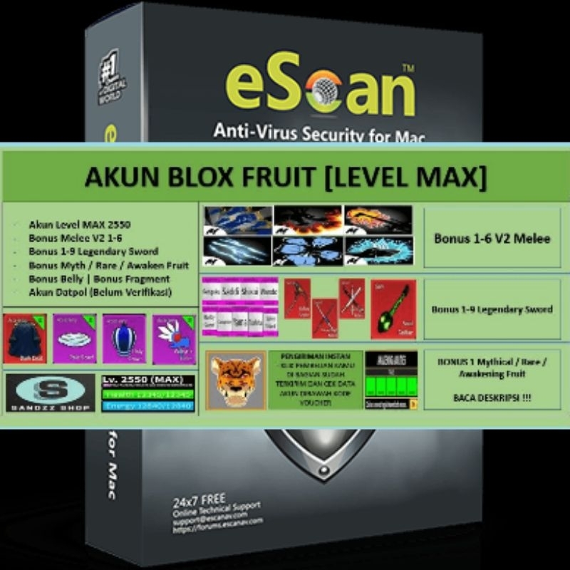 E Scan Akun Blox Fruit Godhuman Antivirus