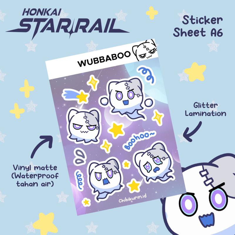 

HONKAI STAR RAIL WUBBABOO STICKER SHEET by chibikurin.id