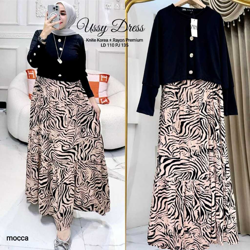 Dress Maxy Kekinian // Ussy // Sora // Angela Dress Ori Z*ra // Knite Korea Rayon Premium // Dress V