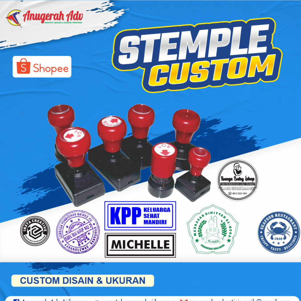 

STEMPEL | STEMPEL FLASH | STEMPEL OTOMATIS DESAIN CUSTOM | FREE TAMBAH WARNA