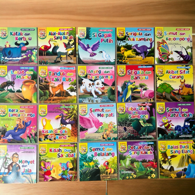 buku seri fabel aesop bilingual full colour