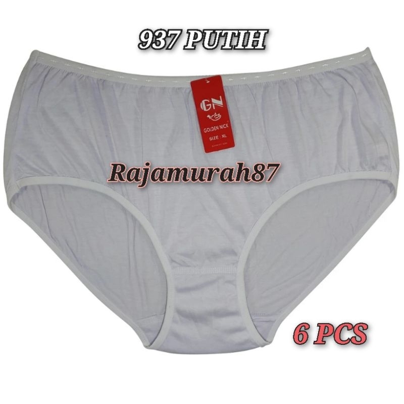 《 6PCS 》CD Golden Nick 937 PUTIH ● Celana Dalam PUTIH Golden Nick