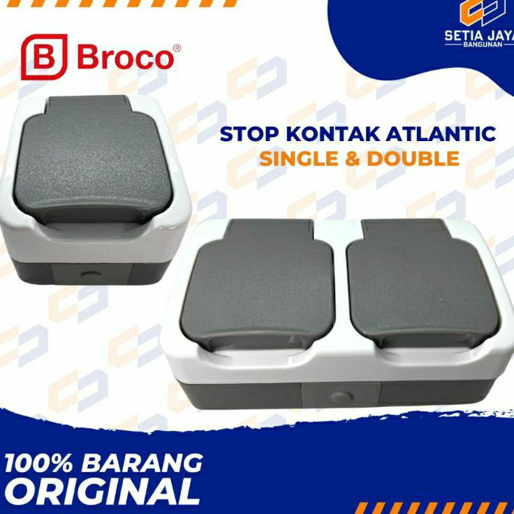 ql Stop Kontak  Colokan Listrik Broco Atlantic 1  2 Lubang Outbow