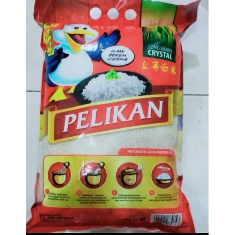 

beras premium cap pelikan kemasan 5kg