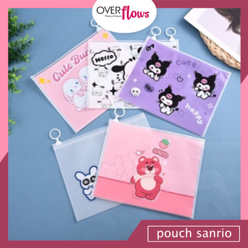 

OVERFLOWS.ID POUCH ZIPLOCK TRANSPARAN SALJU MOTIF KAKTUS BEAR RABBIT KRAKTER SANRIO KUROMI CINNAMONROLL LATSO BERUBG CAT ANIMAL