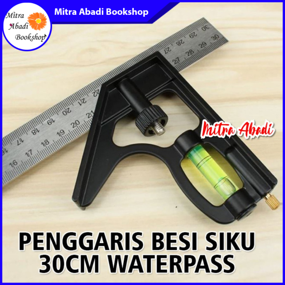 

Penggaris Besi Sudut / Penggaris Besi Siku Meter WATERPASS 30 cm