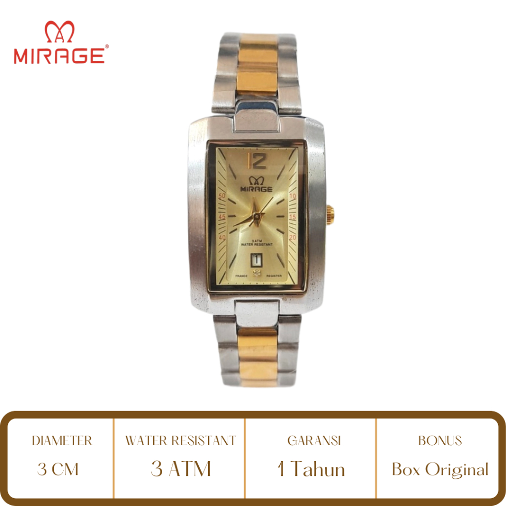 Mirage Watch Official Jam Tangan Pria Mirage Kombinasi 8194 BSP M