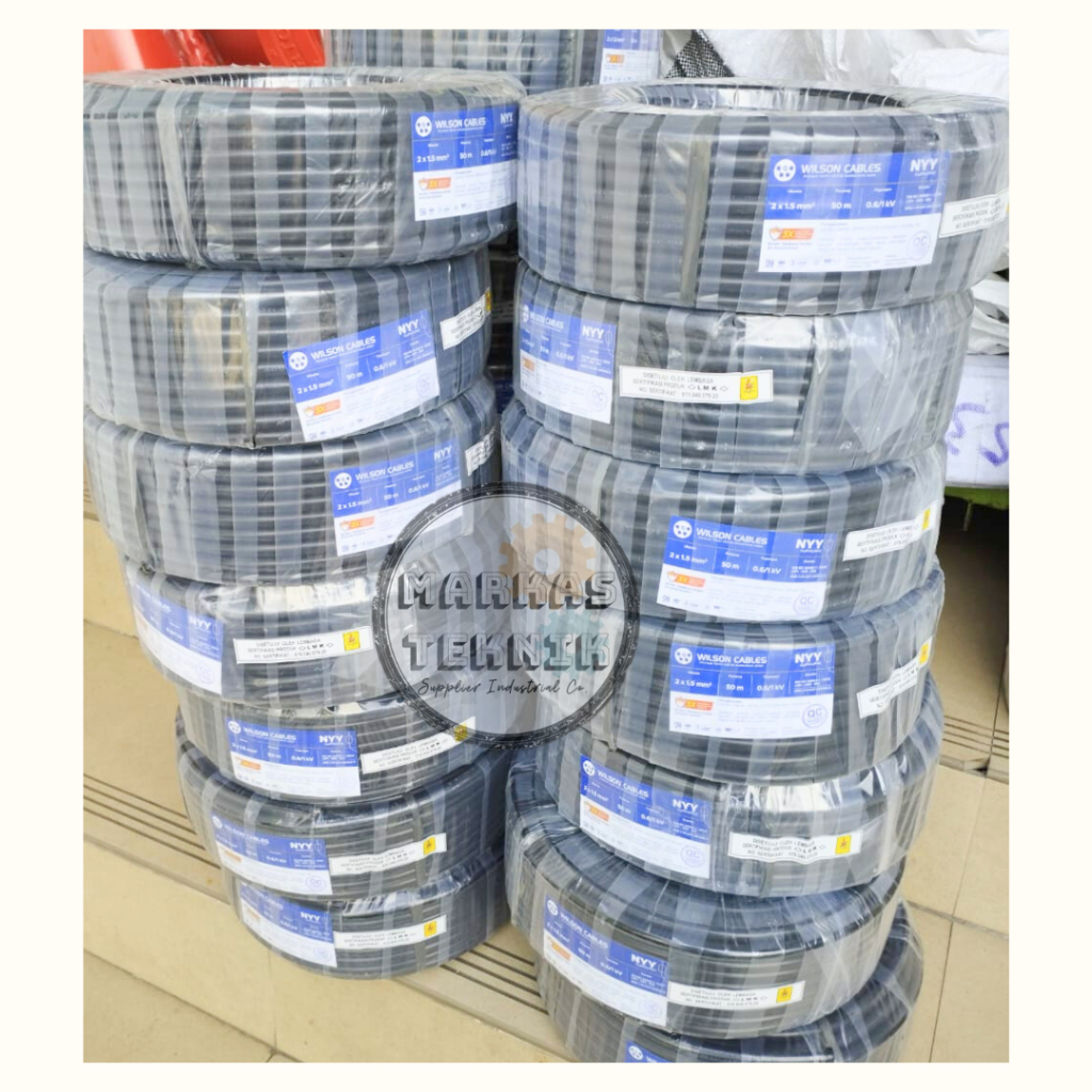 NYY 2x1.5 mm2 WILSON CABLES - Kabel Tembaga Kawat WILSON KABEL - 50 M