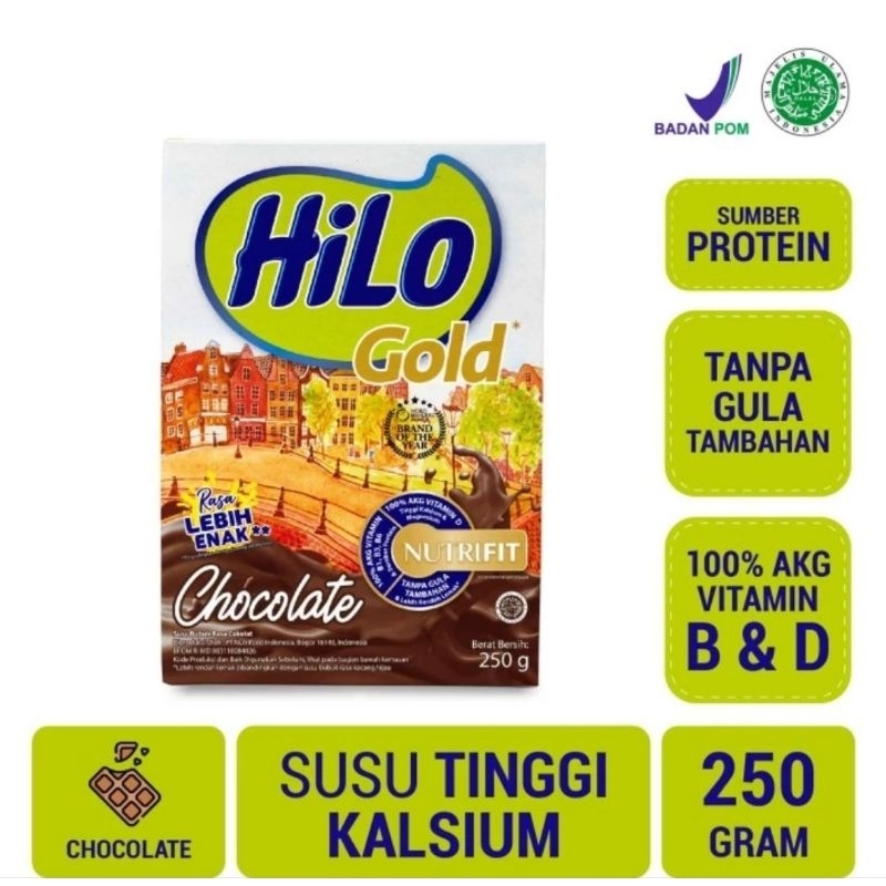 

Hilo Gold Chocolate 250gr | Susu Tinggi Kalsium