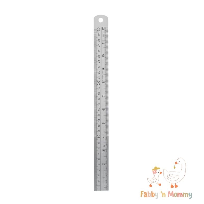

[FABBYNMOMY] - 1 Pc Penggaris Besi 30cm