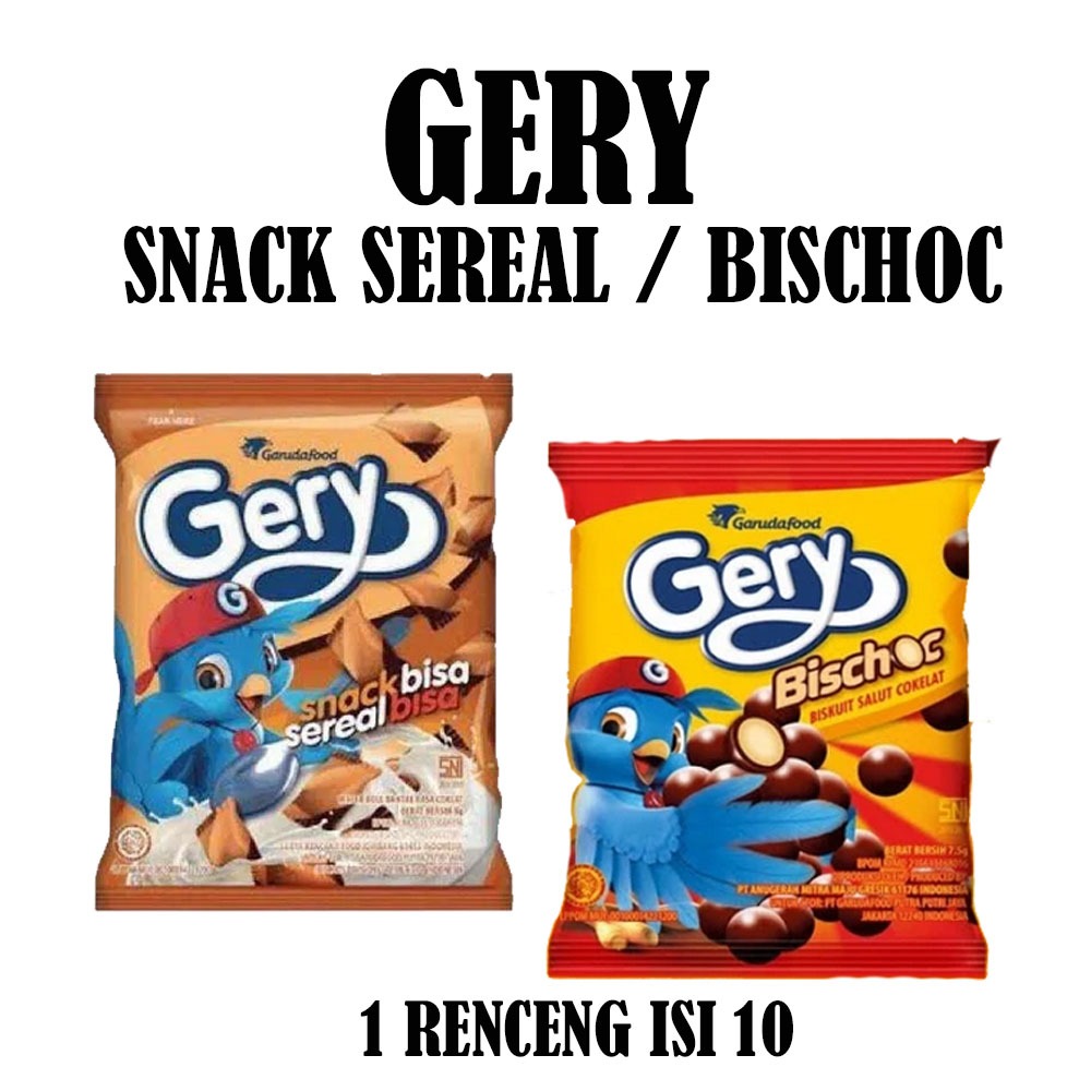 

GERY SNACK SEREAL / BISCHOC RENCENG ISI 10