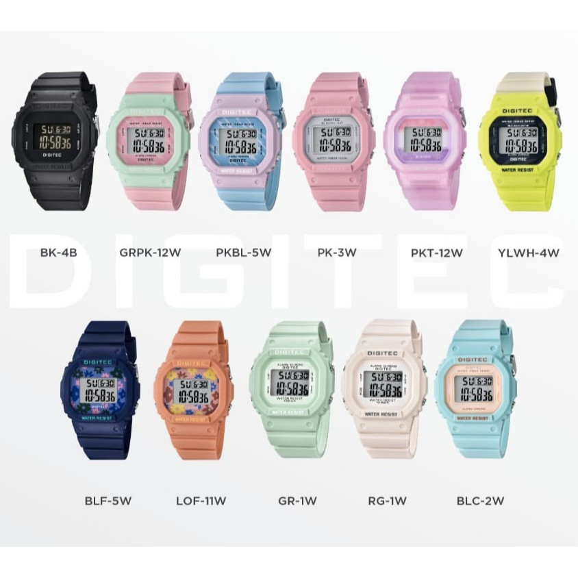 Jam Tangan Digital Wanita Digitec BDG-7024T Original