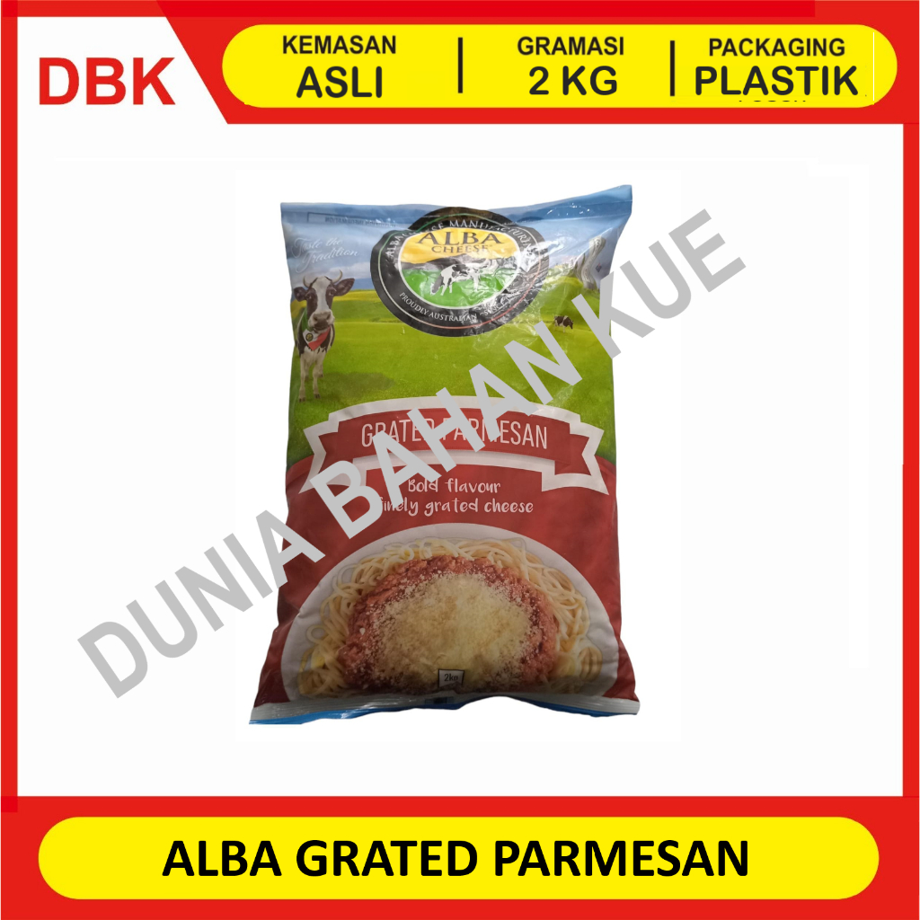 

ALBA GRATED PARMESAN CHEESE 2 KG / KEJU PARMESAN PARUT