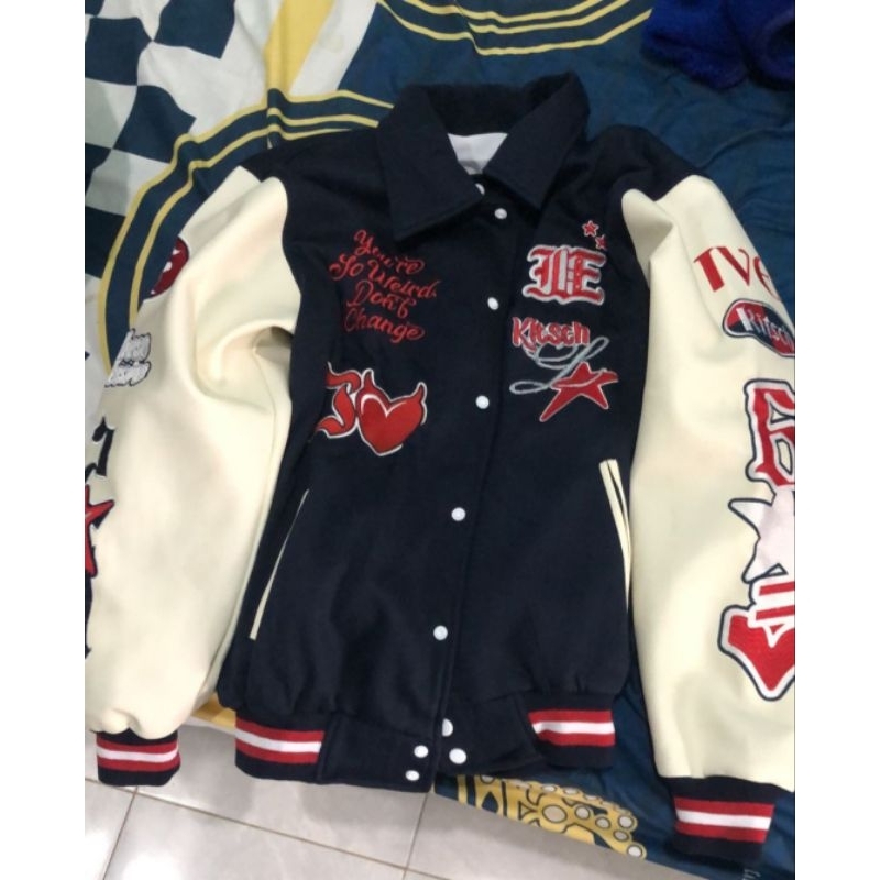 [HARGA LEBARAN] IVE VARSITY JACKET KITSCH - Baju Jaket Keren Kpop | Wonyoung Yujin Rei Leeseo Liz Ga