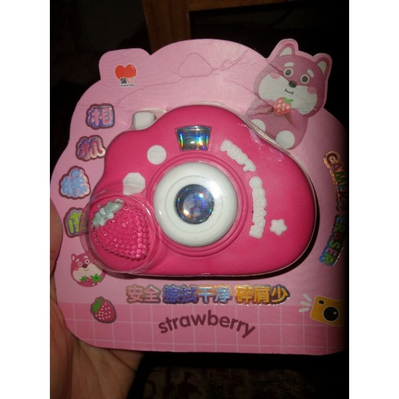 

camera eraser ( penghapus kamera beruang pink)