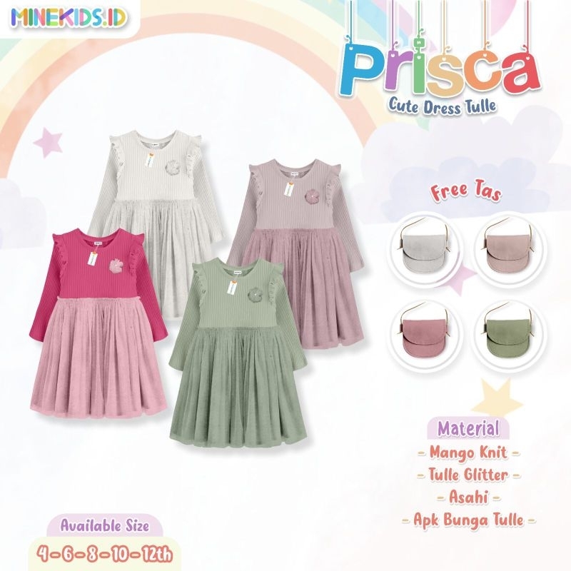 Dress PRISCA by Minekids//Gamis keren//Gamis tutu