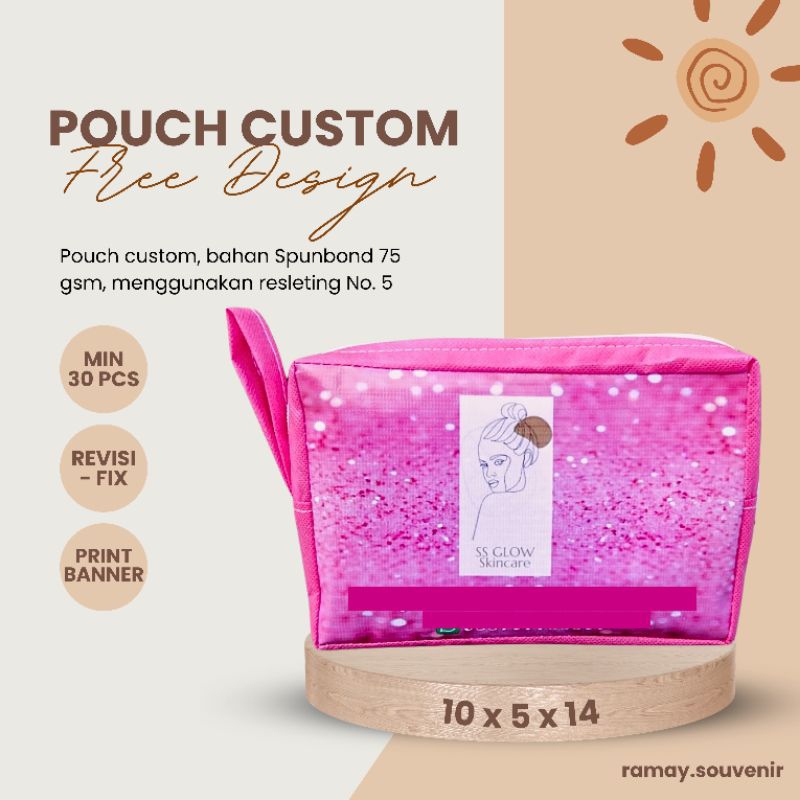 POUCH SKINCARE CUSTOM MURAH/POUCH MAKEUP/POUCH SKINCARE/TAS SKINCARE/DOMPET SKINCARE TERLARIS