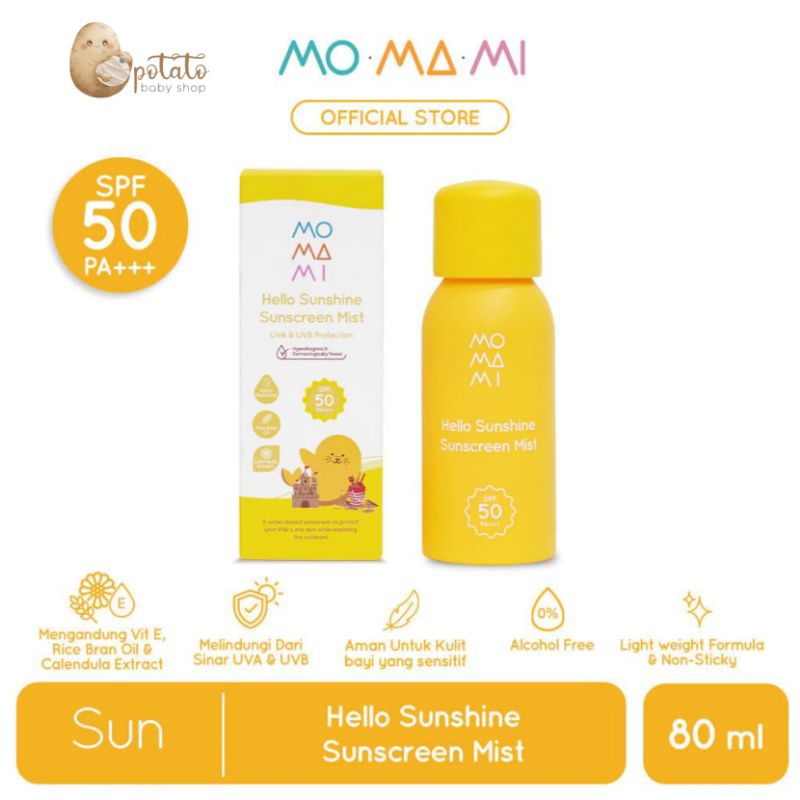 Momami Hello Sunshine Sunscreen Mist - Tabir Surya Anak Spray