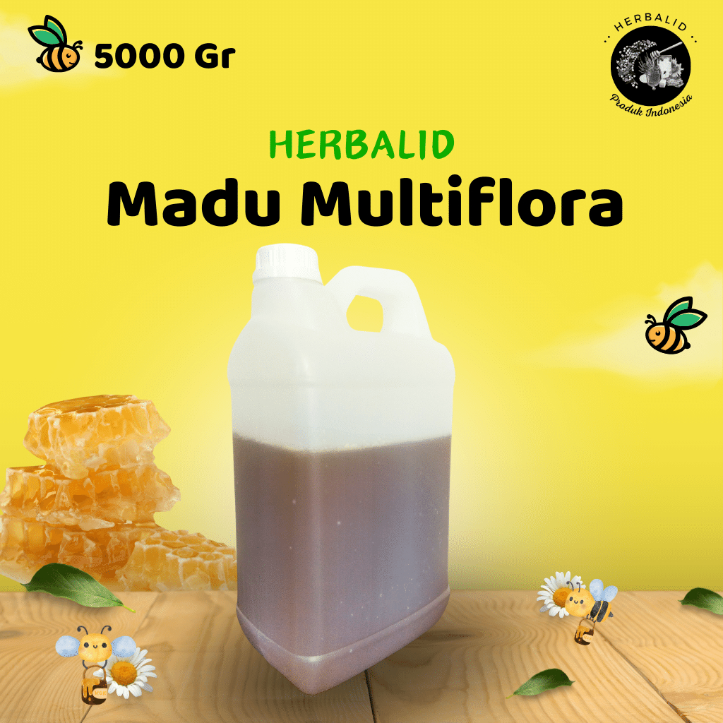 

Madu Multiflora Asli 5000 Gram / 5 Kg - HERBALID