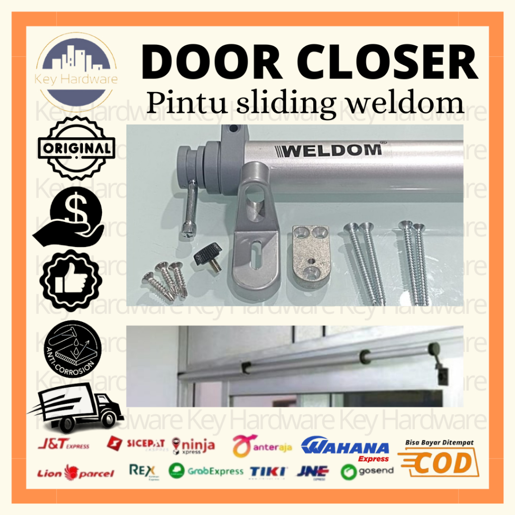 Door Closer Pintu Sliding / Penutup Pintu Geser Otomatis Weldom