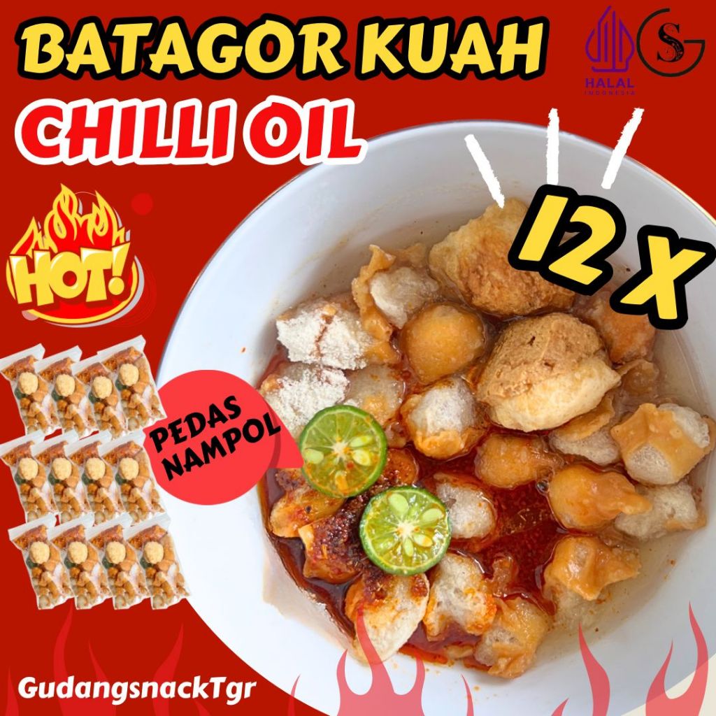 

[12 Bungkus Batagor Kuah] Dengan Chilli Oil Paket Lebih Hemat Instan Food