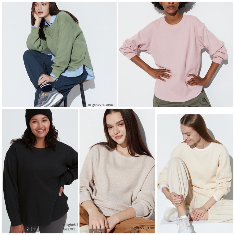 UNIQLO Tshirt Waffle Oversized [Free Paperbag]