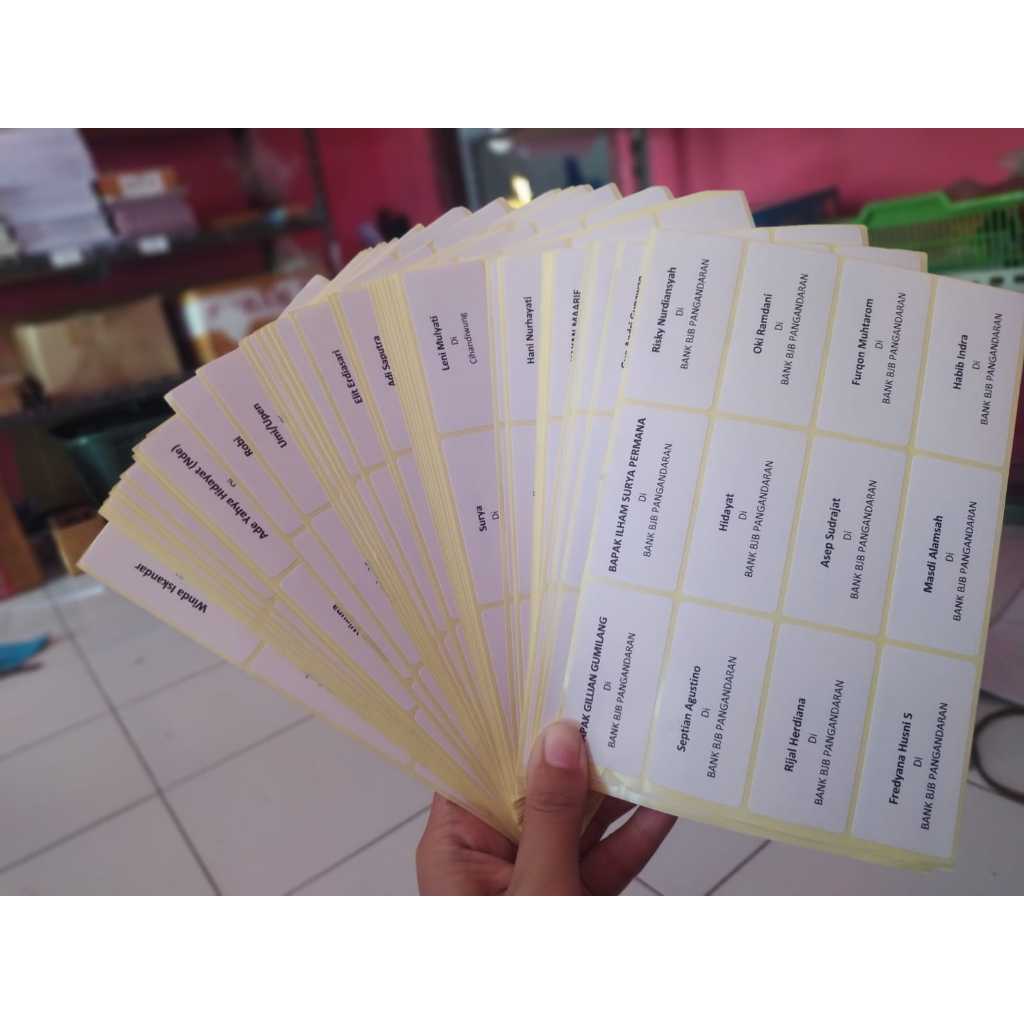 

Print/Cetak Label Nama Undangan T&J NO 103