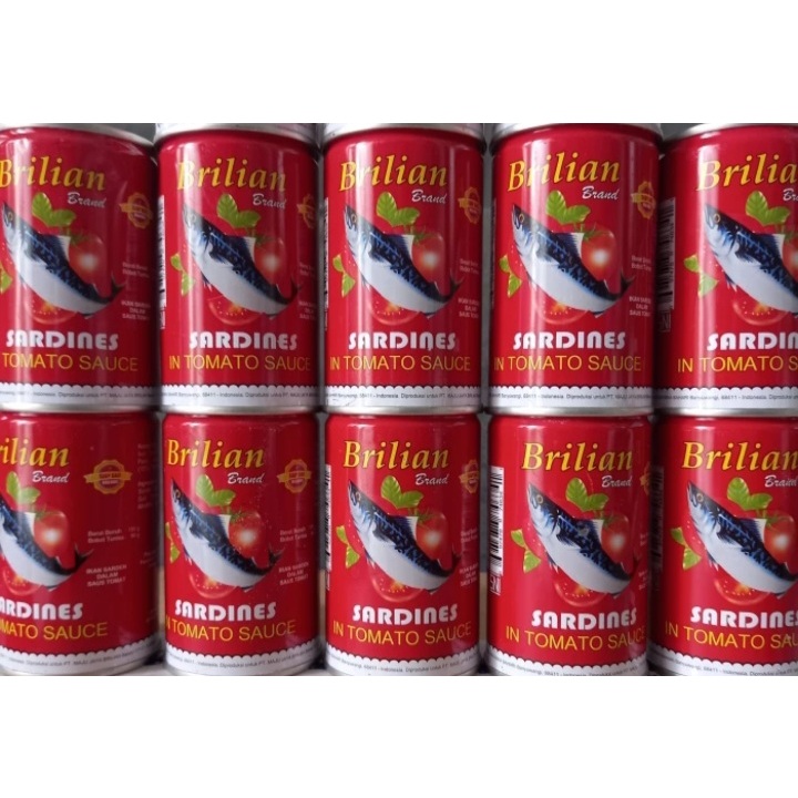 

PROMO SARDEN MURAH!!PROMO 10 PCS SARDEN BRILIAN 155 GR!!HARGA MURAH
