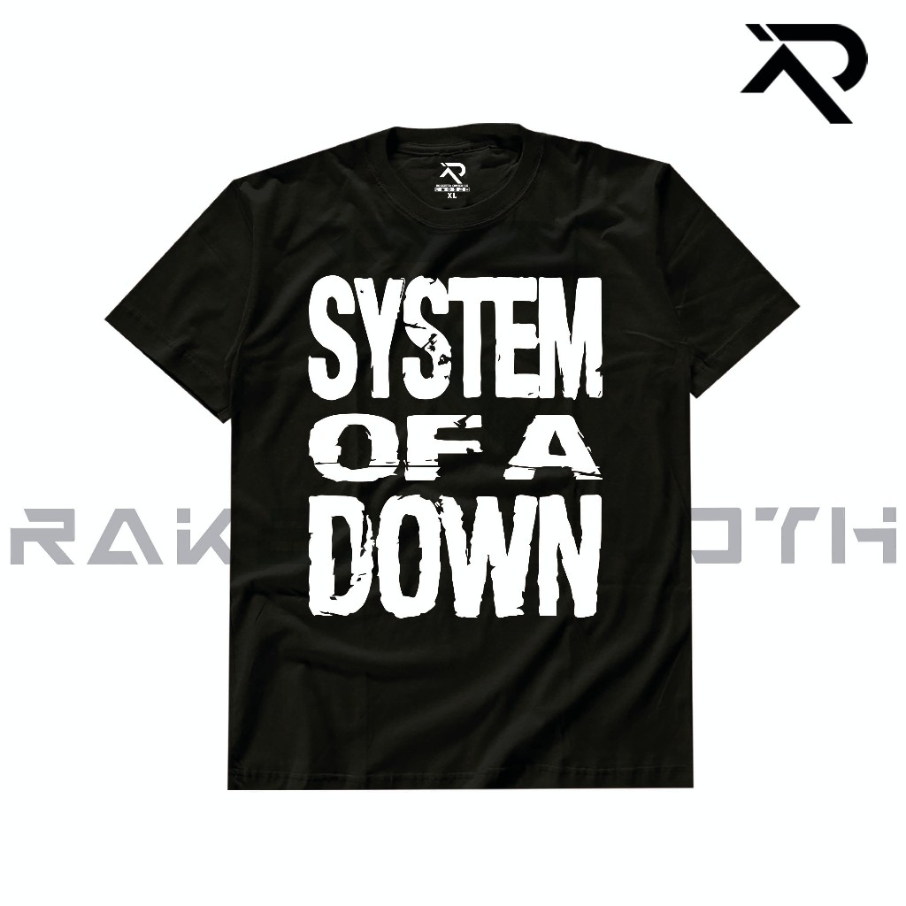 RKN Kaos Music SOAD MUS-38 Unisex Combed 30s HITAM