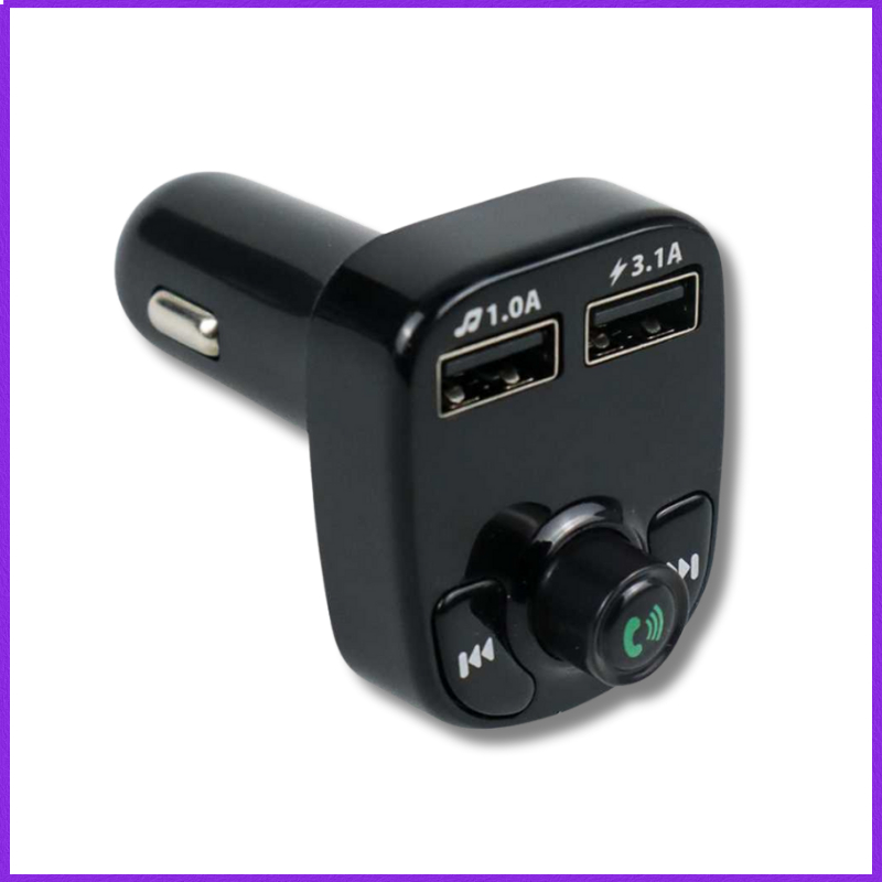 COD Jinserta Bluetooth Audio Receiver FM Transmitter USB Charger E0293 / alat pemutar musik usb mp3 