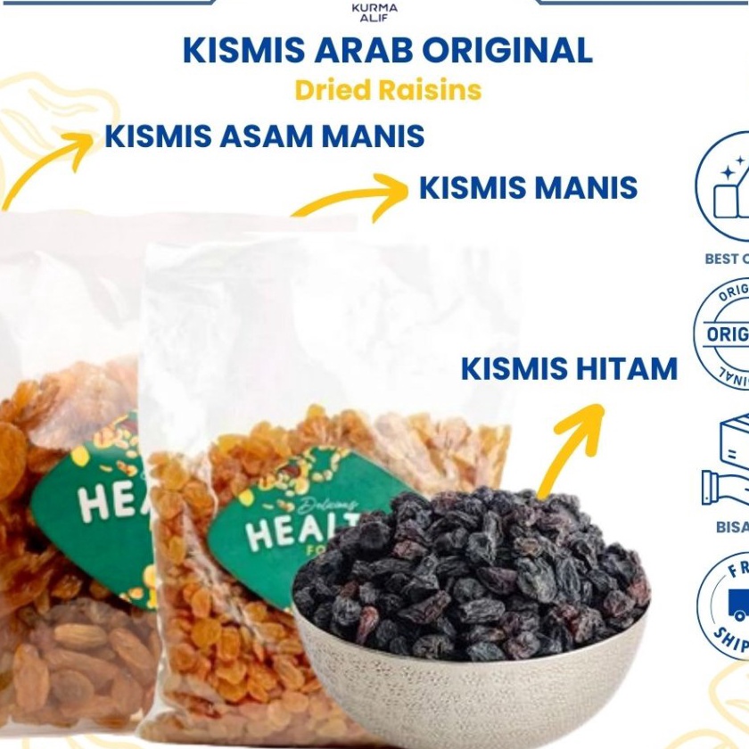 

Hematku Kismis Arab Premium 1 Kg Raisin Oleh Oleh Haji Umroh Kismis Asam Manis Mutiara Manis Kismis Hitam