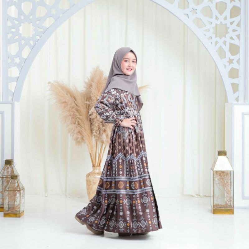 (Bisa couple family) Gamis anak Hawa Raya Michan/Gamis kids hawa (GAMIS ONLY)