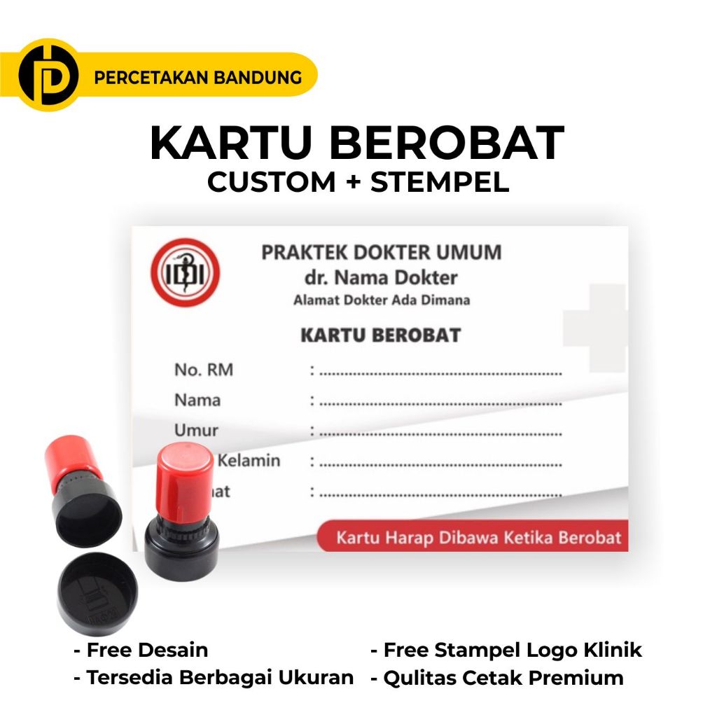 

CETAK CUSTOM KARTU KUNJUNGAN PASIEN BEROBAT