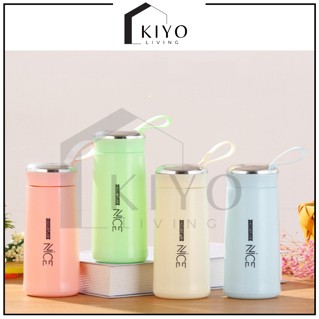KIYO Botol Minum Gelas Vacumm Flask NICE Botol Minum Dengan Tutup Anti Bocor Botol Minum Ada Peganga