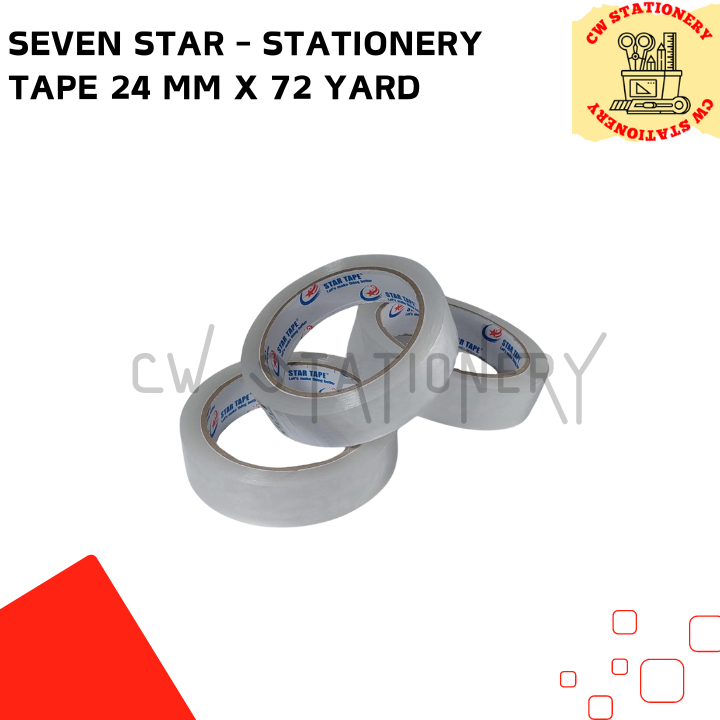 

Seven Star - Isolasi Stationery Tape Bening 24 mm (1 inch) x 72 yard