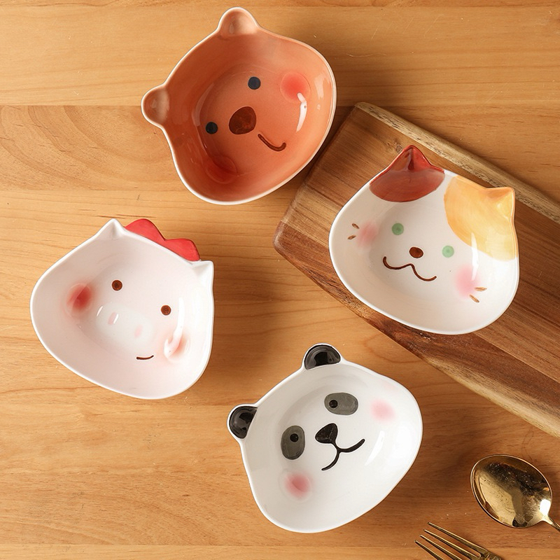 MK 05 SATUAN Mangkok Keramik Motif Hewan Lucu Tahan Panas ala Jepang / Mangkok Sop Mangkok Nasi Mang