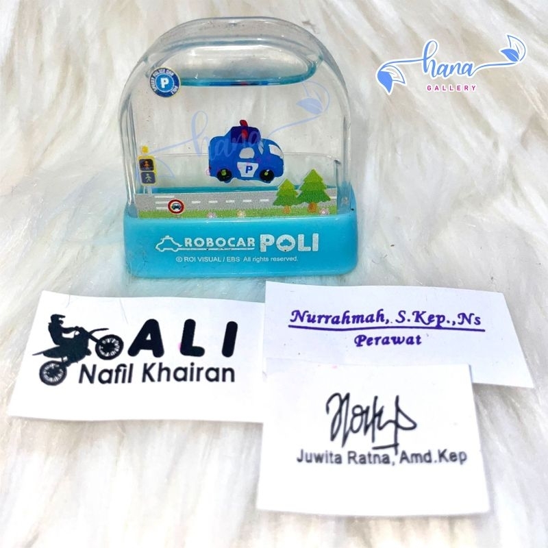 

Stempel Custom - Waterstamp Karakter Poli Robocar (Biru)