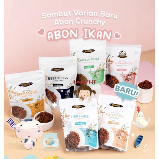 

FG2 Grandville abon Original abon anak No MSG halal mpasi Penambah Nafsu Makan Penambah Berat Badan BB Booster MPASI Bayi Anti GTM abon bayi non pengawet