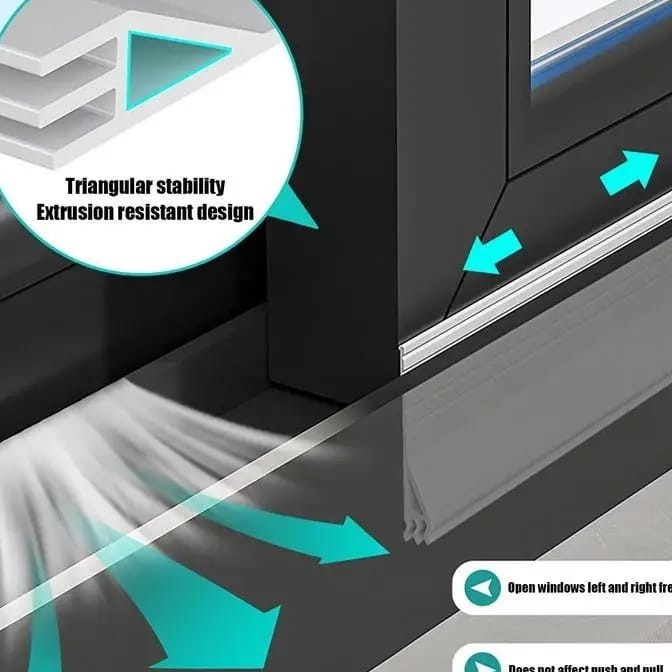 Bonuskan Silikon Penutup Celah Jendela Sliding Anti Hujan Air Angin Debu Pintu