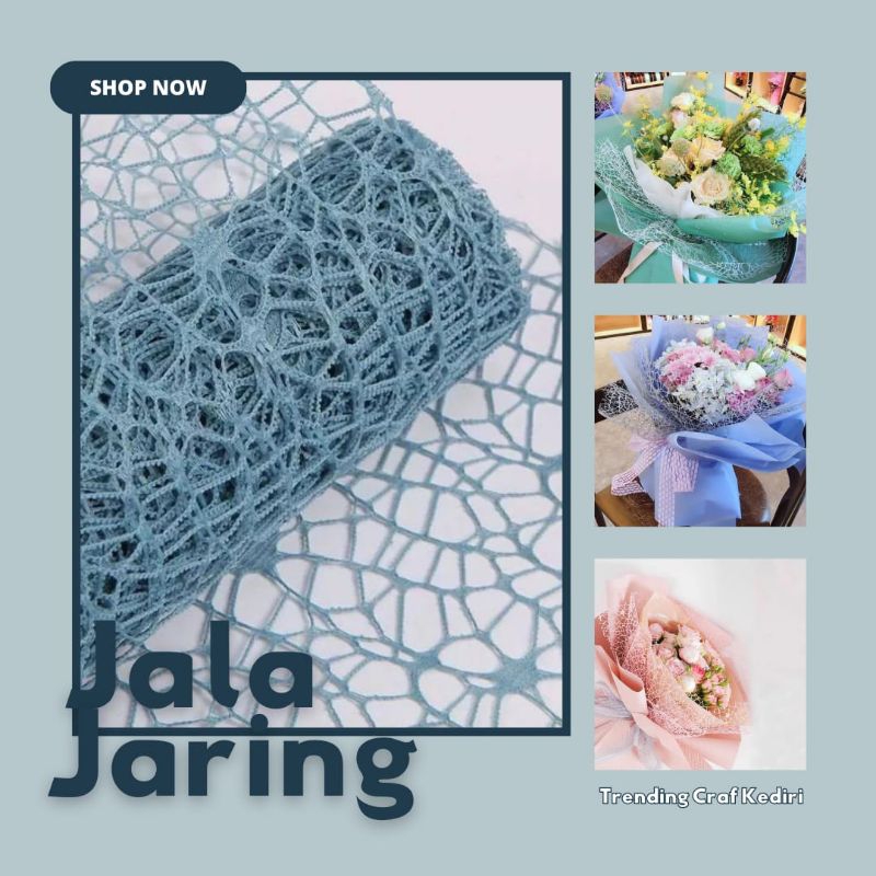 

Jala jaring buket (50 cm) Flower Wrapping Korean Mesh Spider -