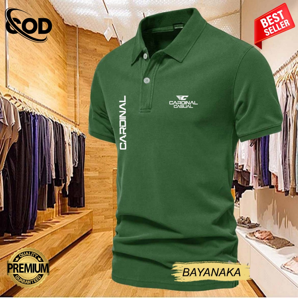 Polo Shirt Distro Cardinal Jeans Kiri Kanan Putih Baju Kaos Pria Dan Wanita Premium Quality