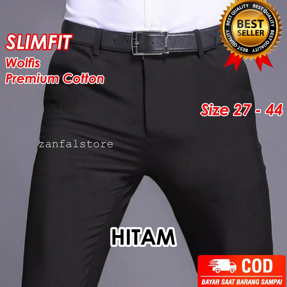 Celana Bahan Dasar Kantor Slimfit Pria Poin Plus Original Celana Dasar Formal Celana Panjang Nikah P