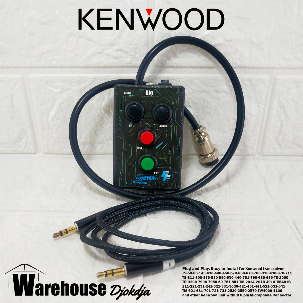 PTT Box Radio Komunikasi Rig Kenwood Konektor CB 8 Pin. TM-241 TM-201A-201B-401A-TM401B- 211-221-231